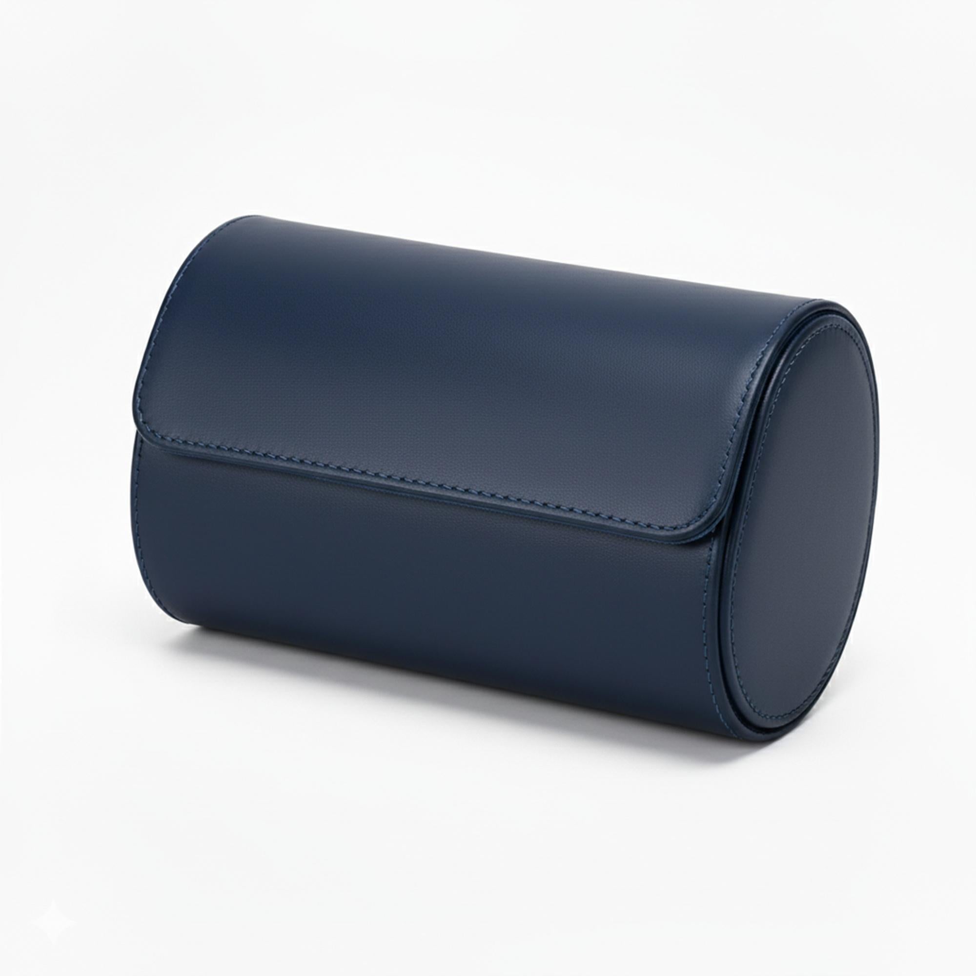 Premium Navy Blue Leather Case · 3 Slots - Pablo Raez