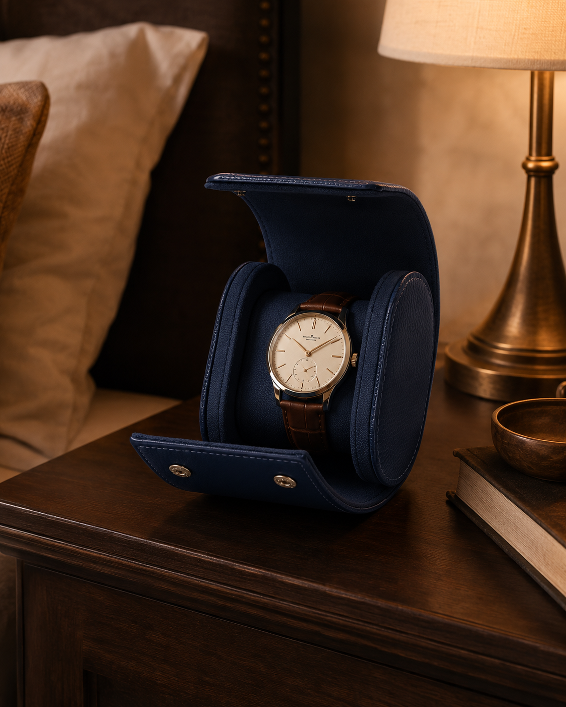 Premium Blue Leather Case · 1 Slot - Pablo Raez