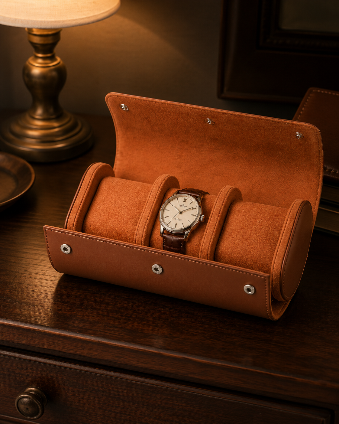 Premium Black Leather Case · 3 Slots - Pablo Raez