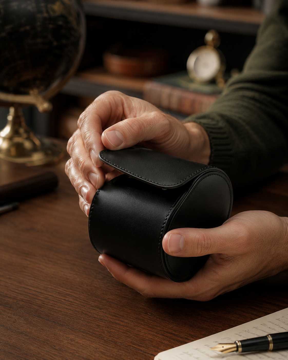 Premium Black Leather Case · 1 Slot - Pablo Raez