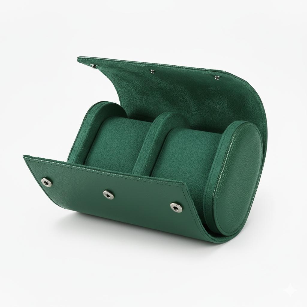 Premium Green Leather Case · 2 Slots - Pablo Raez