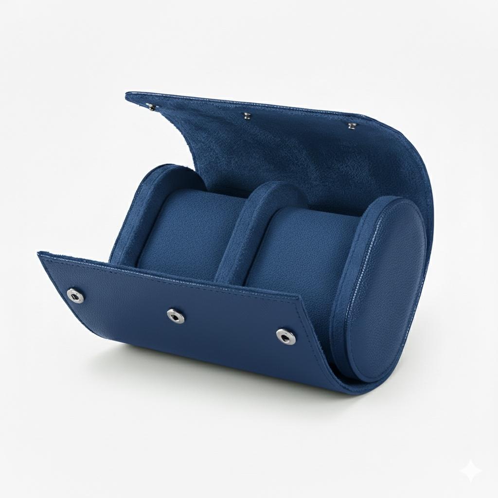 Premium Blue Leather Case · 2 Slots - Pablo Raez