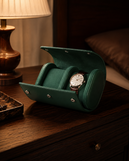 Premium Green Leather Case · 2 Slots - Pablo Raez
