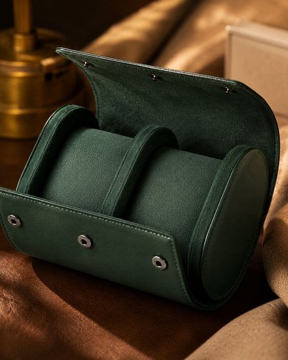 Premium Green Leather Case · 2 Slots - Pablo Raez