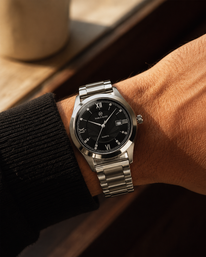 Henry Raez Silver Black 40mm