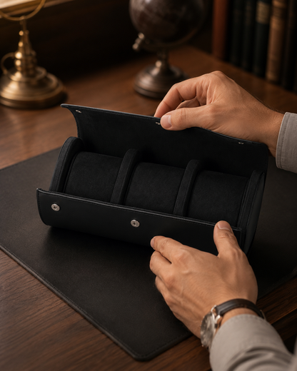 Premium Brown Leather Case · 3 Slots - Pablo Raez