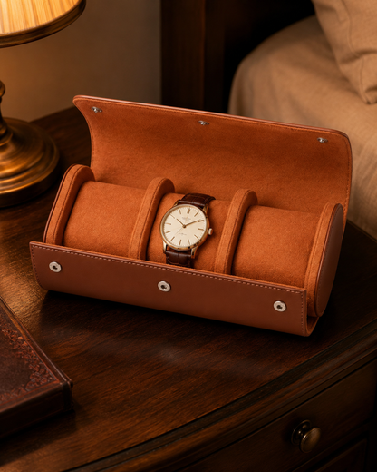 Premium Brown Leather Case · 3 Slots - Pablo Raez