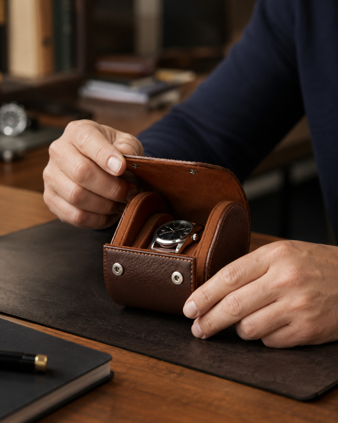 Premium Brown Leather Case · 1 Slot - Pablo Raez