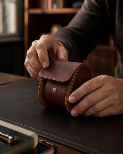 Premium Brown Leather Case · 1 Slot - Pablo Raez
