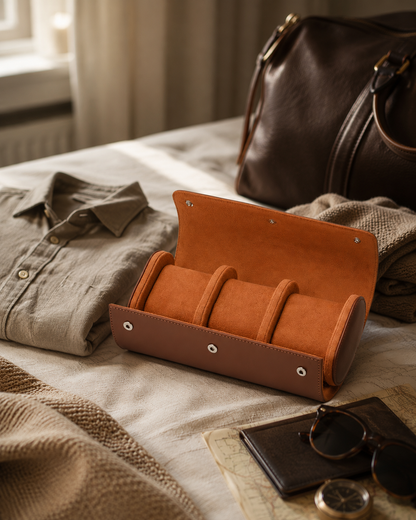 Premium Black Leather Case · 3 Slots - Pablo Raez