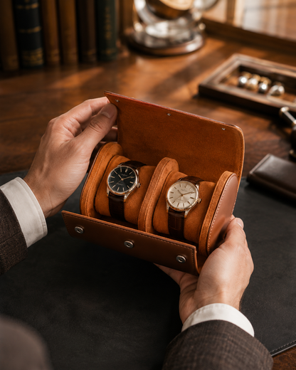 Premium Black Leather Case · 2 Slots - Pablo Raez