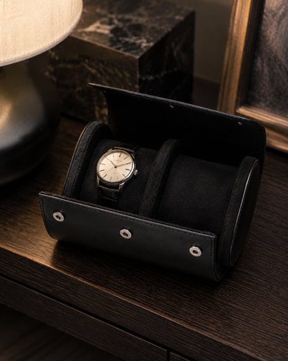 Premium Black Leather Case · 2 Slots - Pablo Raez