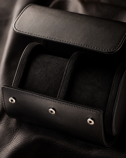 Premium Black Leather Case · 2 Slots - Pablo Raez