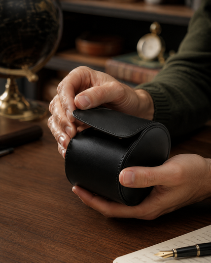 Premium Black Leather Case · 1 Slot - Pablo Raez